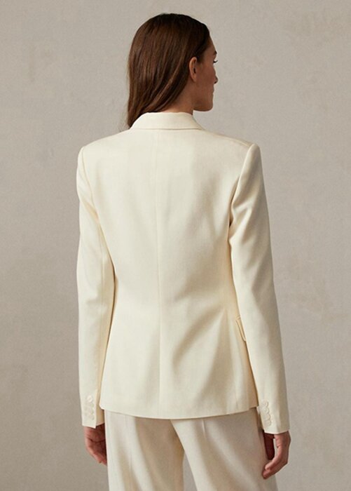 White Women’s Ralph Lauren Safford Wool Gabardine Blazers White Women’s Ralph Lauren Safford Wool Gabardine Blazers