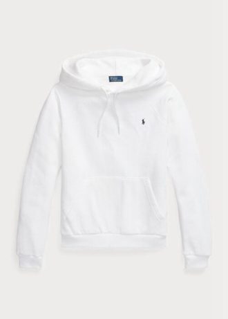 White Women’s Ralph Lauren Shrunken Fit Fleece Hoodie White Women’s Ralph Lauren Shrunken Fit Fleece Hoodie