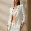 White Women’s Ralph Lauren Skye Linen Canvas  Blazers