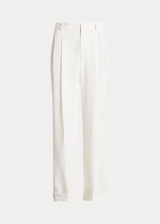 White Women’s Ralph Lauren Straight-Leg Satin Pants