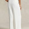 White Women’s Ralph Lauren Straight-Leg Satin Pants
