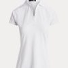 White Women’s Ralph Lauren Tailored Fit Piqué Polo Shirts