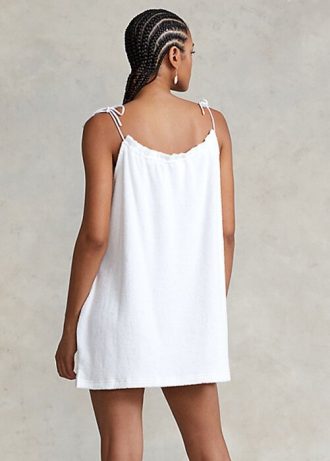 White Women’s Ralph Lauren Terry Tie-Shoulder Dress