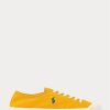 Yellow / Blue Men’s Ralph Lauren Essence 100 Canvas Cap-Toe Sneakers