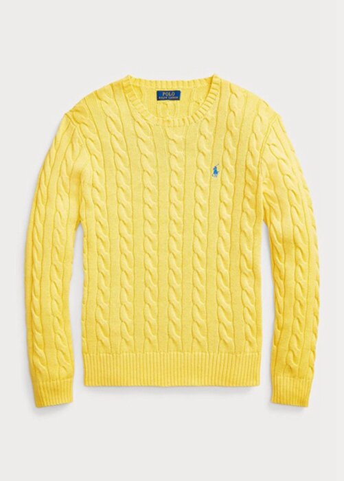 Yellow Men’s Ralph Lauren Cable-knit Cotton Jumper Sweaters Yellow Men’s Ralph Lauren Cable-knit Cotton Jumper Sweaters