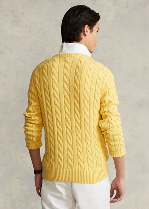 Yellow Men’s Ralph Lauren Cable-knit Cotton Jumper Sweaters Yellow Men’s Ralph Lauren Cable-knit Cotton Jumper Sweaters