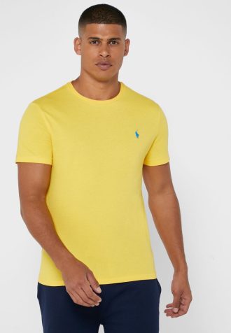 Yellow Men’s Ralph Lauren Chest Logo Crew Neck T Shirts