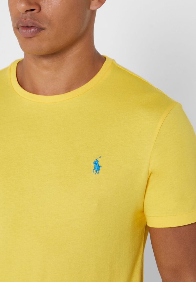 Yellow Men’s Ralph Lauren Chest Logo Crew Neck T Shirts Yellow Men’s Ralph Lauren Chest Logo Crew Neck T Shirts
