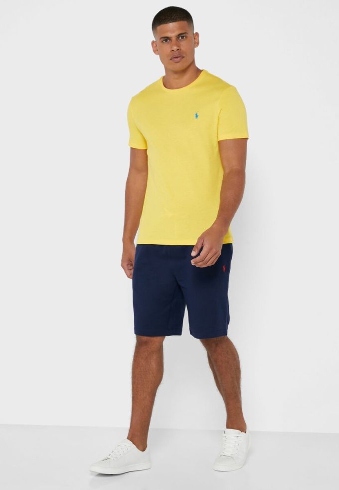 Yellow Men’s Ralph Lauren Chest Logo Crew Neck T Shirts Yellow Men’s Ralph Lauren Chest Logo Crew Neck T Shirts