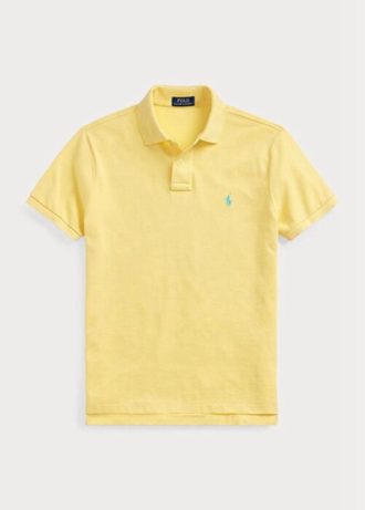 Yellow Men’s Ralph Lauren Custom Slim Fit Mesh Polo Shirts