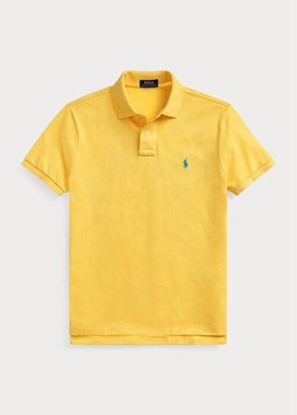Yellow Men’s Ralph Lauren Custom Slim Fit Mesh Polo Shirts