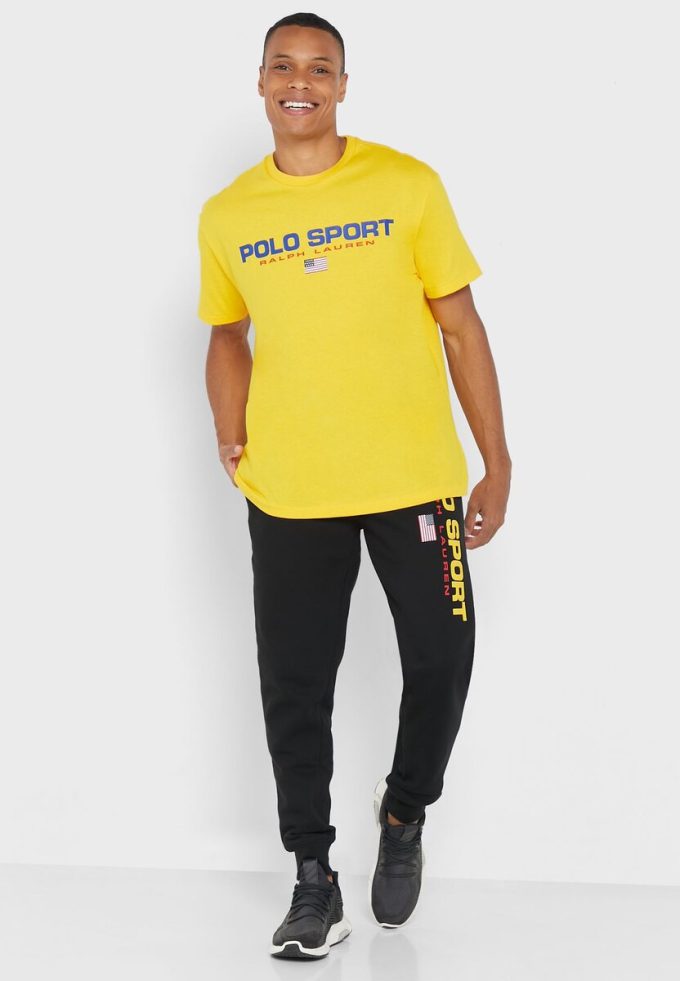 Yellow Men’s Ralph Lauren Logo Crew Neck T Shirts