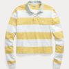 Yellow / White Women’s Ralph Lauren Striped Cropped Jersey Rugby Polo Shirts Yellow / White Women’s Ralph Lauren Striped Cropped Jersey Rugby Polo Shirts