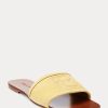 Yellow Women’s Ralph Lauren Andela Calf-Suede Sandals
