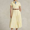 Yellow Women’s Ralph Lauren Belted Tiered Dress Yellow Women’s Ralph Lauren Belted Tiered Dress