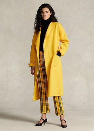 Yellow Women’s Ralph Lauren Double-Faced Wool-Blend Wrap Coats