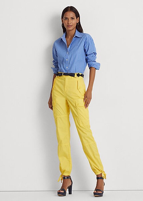 Yellow Women’s Ralph Lauren Featherweight Twill Cargo Ankle Pants Yellow Women’s Ralph Lauren Featherweight Twill Cargo Ankle Pants
