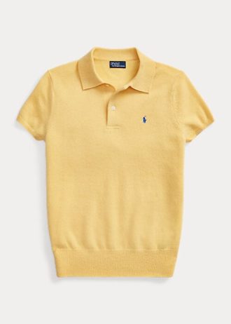 Yellow Women’s Ralph Lauren Slim Fit Cashmere Polo Shirts